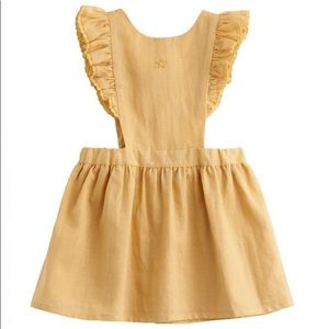 Girls Yellow Pinafore Dress